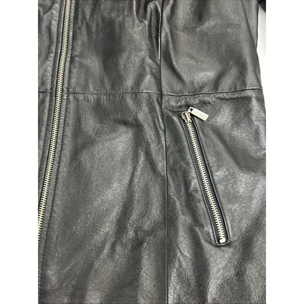 Pamela McCoy Women's Black Leather Jacket Size Large - Picture 10 of 10